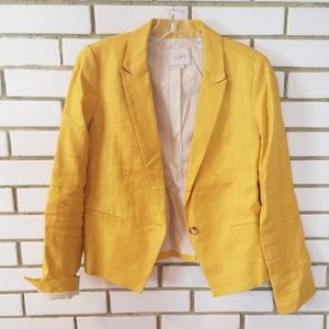 Yellow Linen Blazer